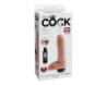 King Cock 8in Squirting Cock Balls Beige