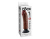 King Cock 8in Vibrating Cock Brown