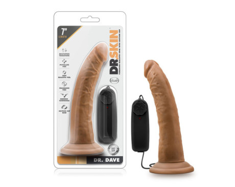 Dr. Skin Dr. Dave 7in Vibr Dildo Tan