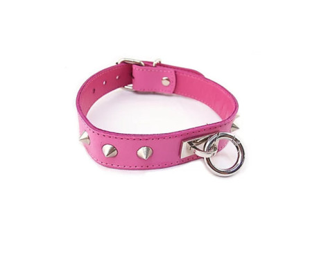 O-Ring Studded Thin Collar - PURPLE