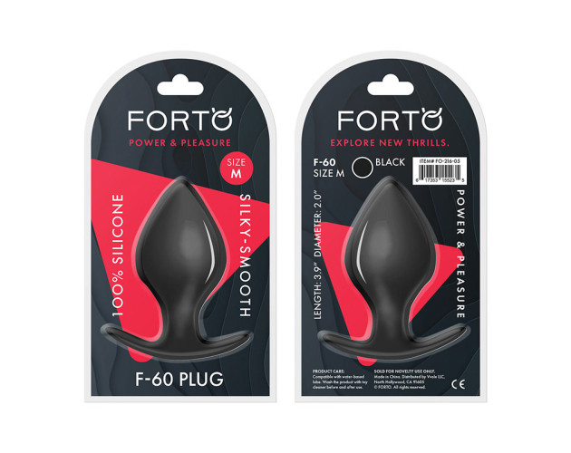 Forto F-60 Spade Silicone Plug Med Blk