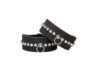 Ouch Diamond Studded  Wrist Cuffs Black
