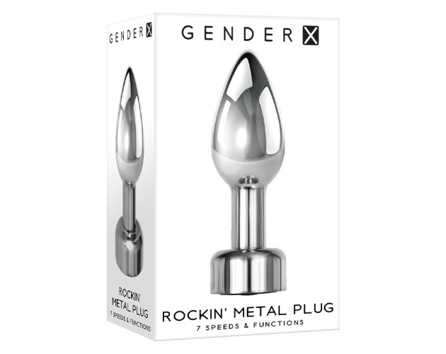 GX Rockin Metal Vibrating Anal Plug Silv