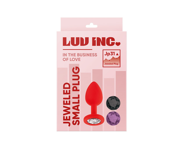 Luv Inc Jp31 Jewel Sml Plug w/3 Gems Red