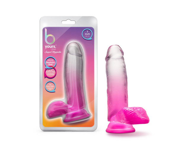 B Yours Sugar Magnolia 7in Dildo Fuchsia