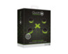 Ouch GITD Hand & Ankle Cuffs Hogtie Grn