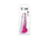 King Cock Clear with Balls 8in Pink