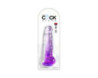 King Cock Clear with Balls 8in Purple
