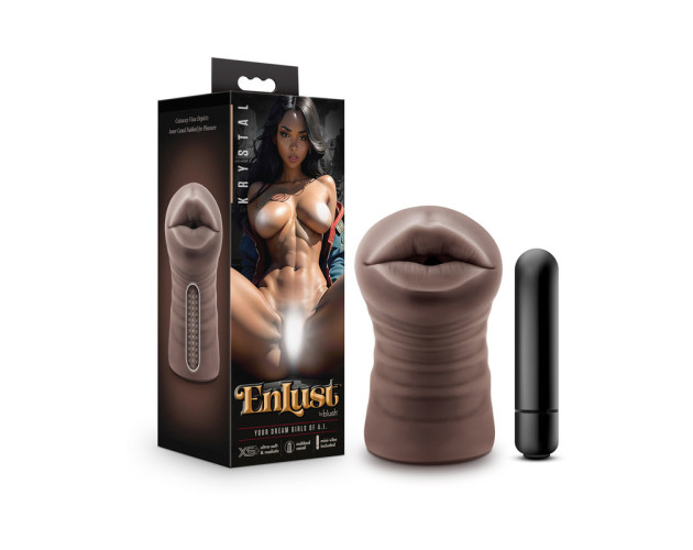 EnLust Krystal Vibrating Stroker Brown