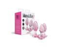 A&E Glitter Gem Butt Plug Set Pink