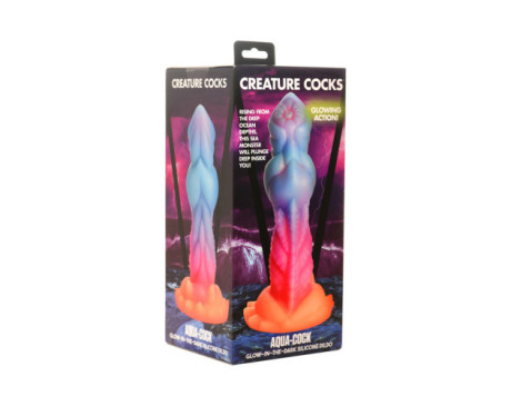 Creature Cocks Aqua-Cock GITD Sili Dildo
