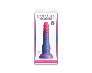 Colours Stacked 6in Dildo Pink/Blue