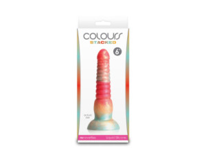 Colours Stacked 6in Dildo Red/Gold