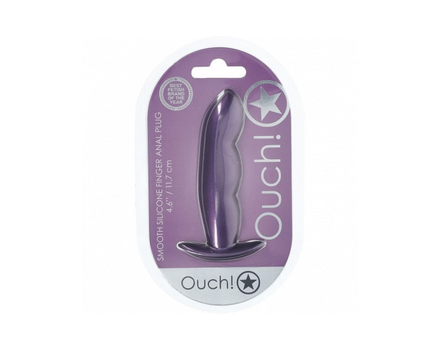 Ouch! Smooth Sili Finger Plug 4.6in MPur