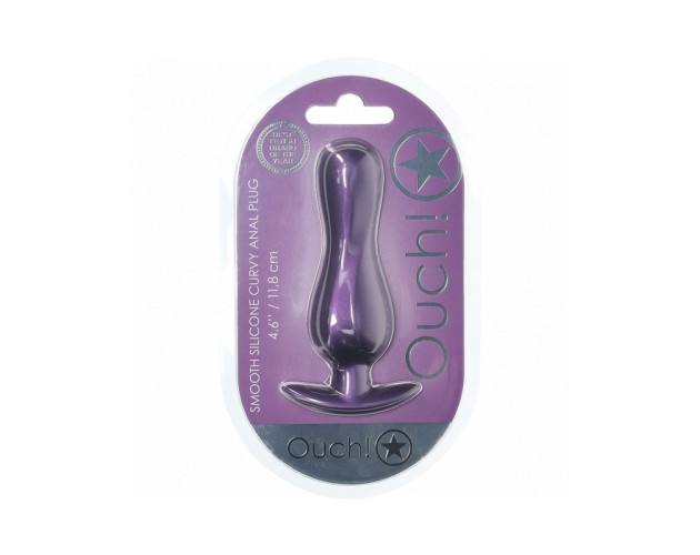 Ouch! Smooth Sili Curvy Plug 4.6in MPur