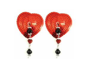 Bijoux de Nip Red Heart Pasties Beads