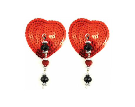 Bijoux de Nip Red Heart Pasties Beads