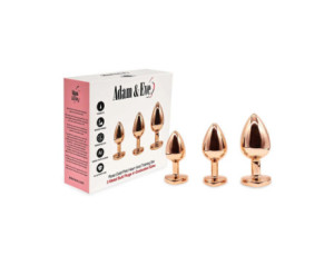 A&E Rose Gold Pink Heart Anal Train Set
