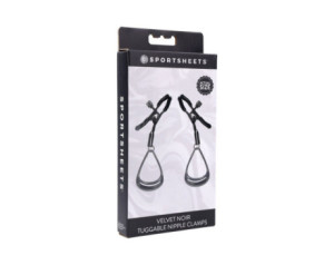 SS Velvet Noir Tuggable Nipple Clamps