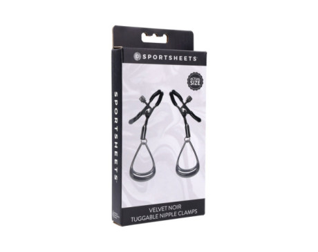 SS Velvet Noir Tuggable Nipple Clamps