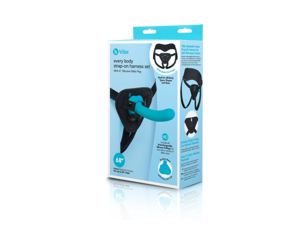 b-Vibe Every Body Strap-On Set 6in Sili