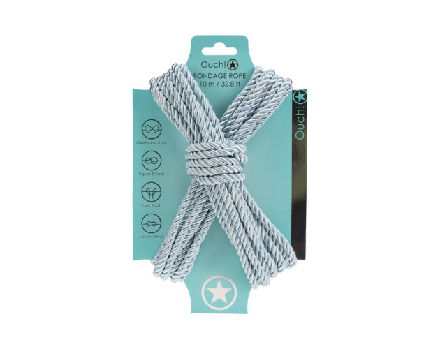 Ouch! Bondage Rope 10m Nylon Powder Blue