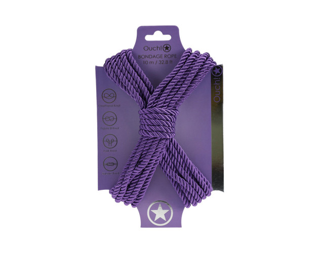 Ouch! Bondage Rope 10m Nylon Purple