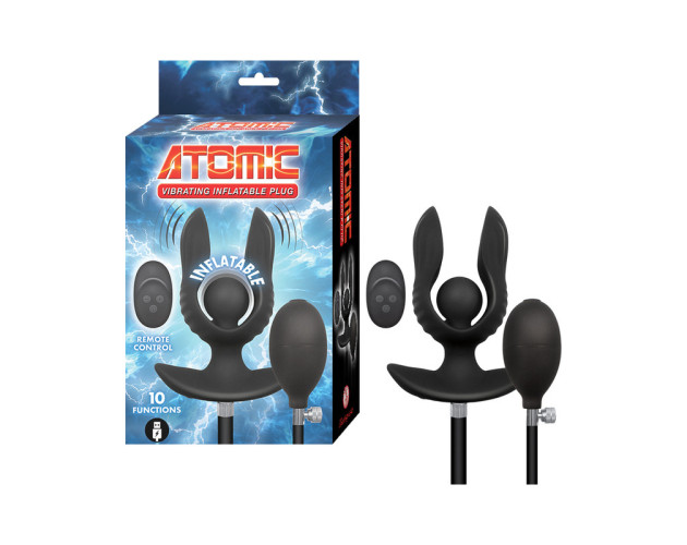 Atomic Vibrating Inflatable Plug Black