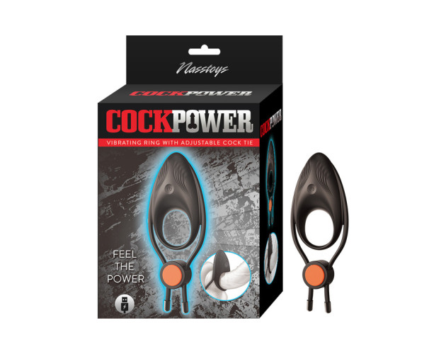 Cockpower Vibrating Ring Adjust Tie Blk