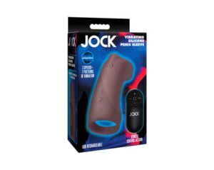 JOCK Vibrating Sili Penis Sleeve Dark