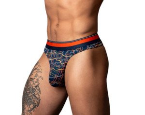 MP Soo Cumfy Thong Navy/Orange LXL