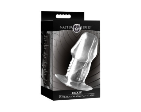 Master Series Dicked Clear Hollow Plug L