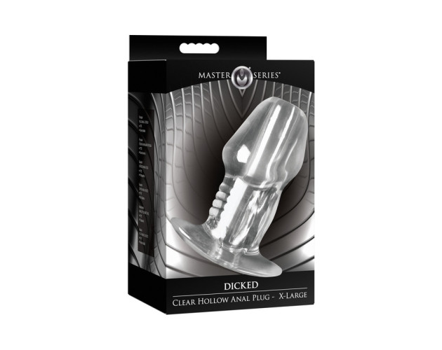 Master Series Dicked Clear HollowPlug XL
