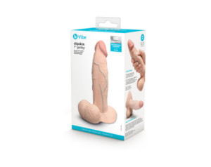 b-Vibe Slipskin Dildo 7in Girthy Cream