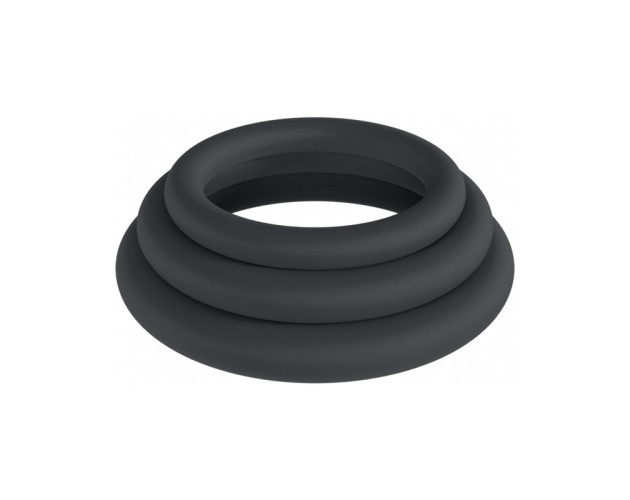 LEVELZ Classic Sili C-Ring Set XS/S/M Bk