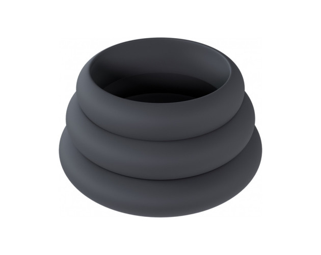 LEVELZ Wide O Sili CRing Set 30/35/42 Bk