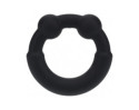 LEVELZ Metal & Silicone Cock Ring Black