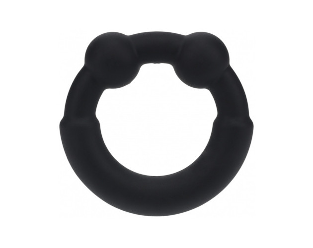 LEVELZ Metal & Silicone Cock Ring Black
