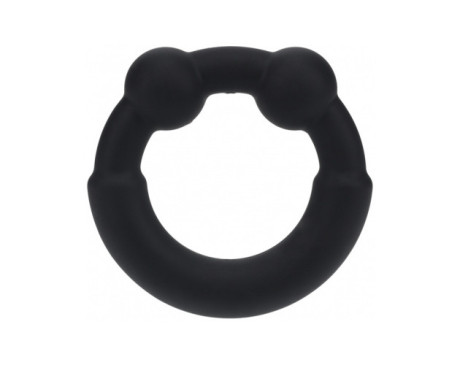 LEVELZ Metal & Silicone Cock Ring Black