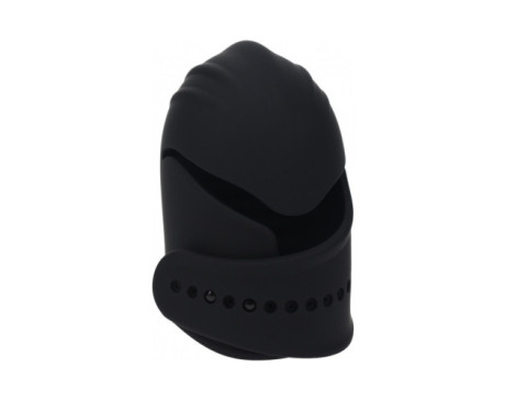LEVELZ Adj Vibr Sili Penis Head Stim Bk