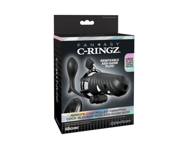 FCR Remote Vib Cock Block w/Ass-Gasm Bk