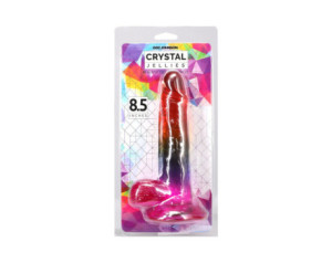 Crystal Jellies 8.5in RealCockBalls Rbow