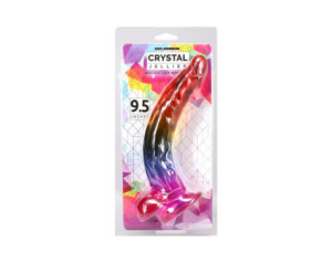 Crystal Jellies 9.5in RealCockBalls Rbow