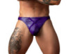 MP Eggplant Crossover Thong Plum S/M