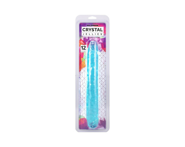 Crystal Jellies 12in Jr. DoubleDong Teal