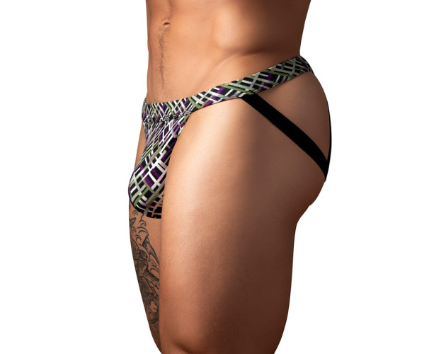 MP Gridlock'd Jock with Strap Print S/M