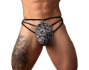 MP Gridlock'd Thong with Strap Print LXL
